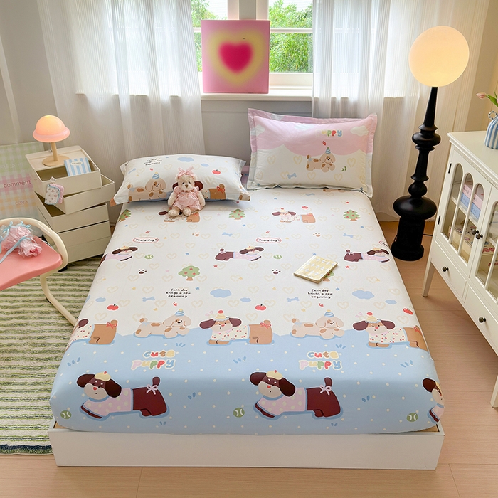 拾物记 2025新款A类12868全棉纯棉单床笠床笠单件-提供买家秀和质检报告 达乐宝贝