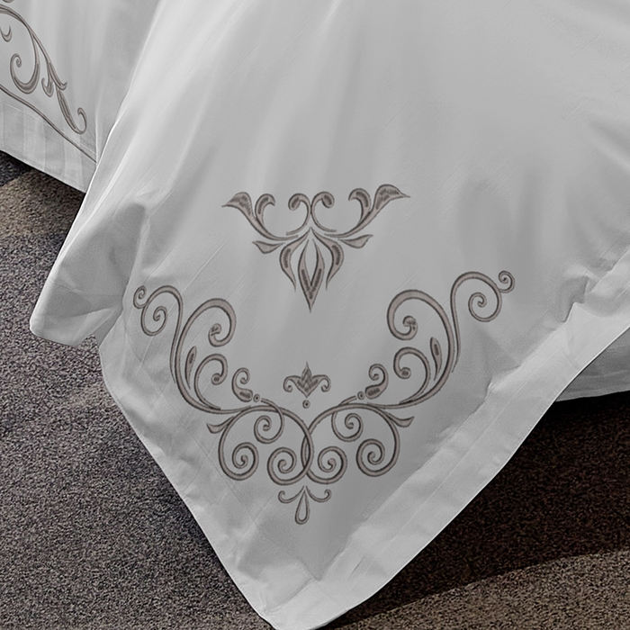 91家纺网 家纺一手货源 找家纺 （总）啊雅家居 2025新款欧式绣花加厚酒店民宿磨毛绣花四件套