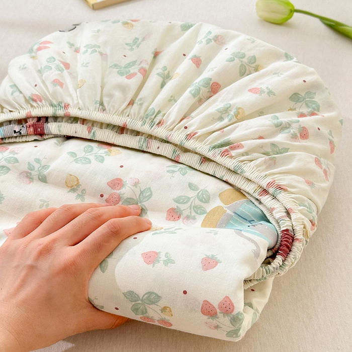 91家纺网 家纺一手货源 找家纺 拾物记 2025新款A类12868全棉纯棉单床笠床笠单件-提供买家秀和质检报告 弹唱小象