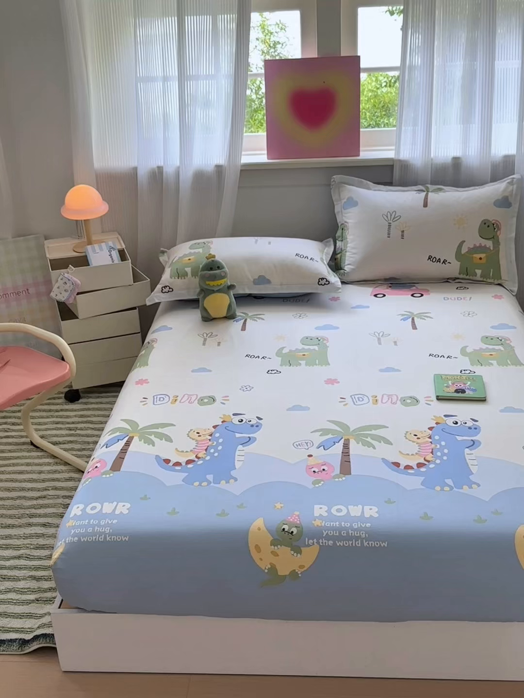 91家纺网 家纺一手货源 找家纺 拾物记 2025新款A类12868全棉纯棉单床笠床笠单件-提供买家秀和质检报告 度假恐龙