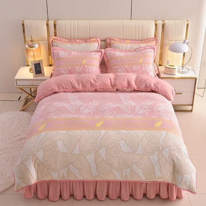 91家纺网 家纺一手货源 找家纺 曼尼家纺 2025新款7斤高克重牛奶绒四件套 约定