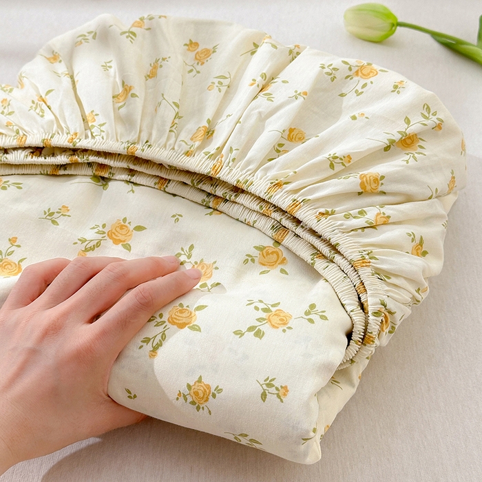 91家纺网 家纺一手货源 找家纺 拾物记 2025新款A类12868全棉纯棉单床笠床笠单件-提供买家秀和质检报告 故事小黄花