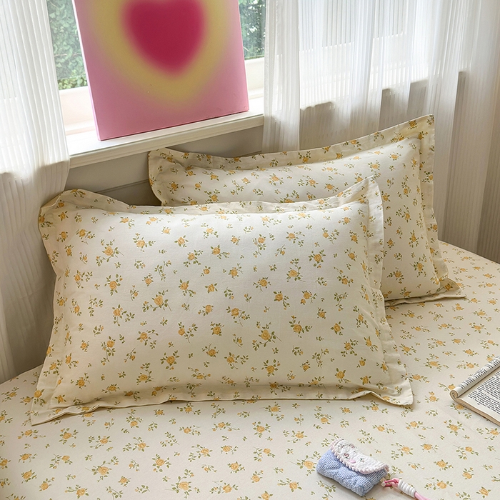 91家纺网 家纺一手货源 找家纺 拾物记 2025新款A类12868全棉纯棉单床笠床笠单件-提供买家秀和质检报告 故事小黄花