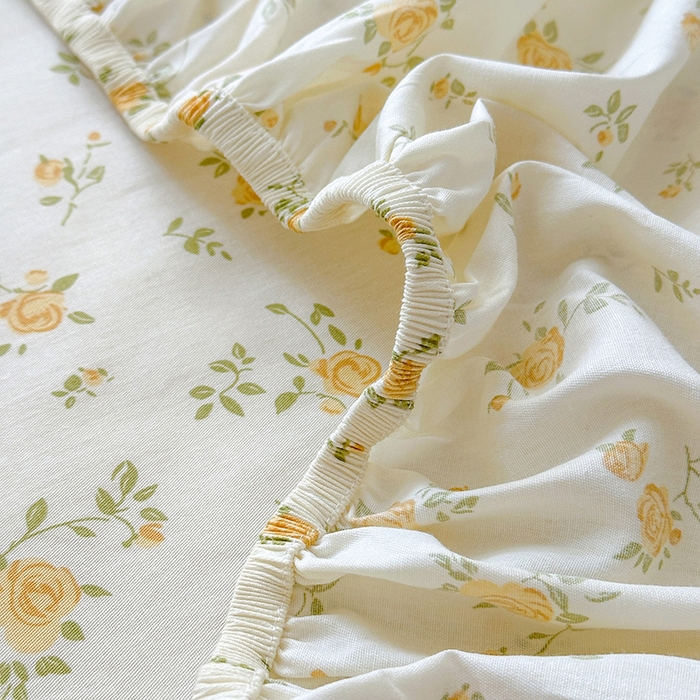 91家纺网 家纺一手货源 找家纺 拾物记 2025新款A类12868全棉纯棉单床笠床笠单件-提供买家秀和质检报告 故事小黄花