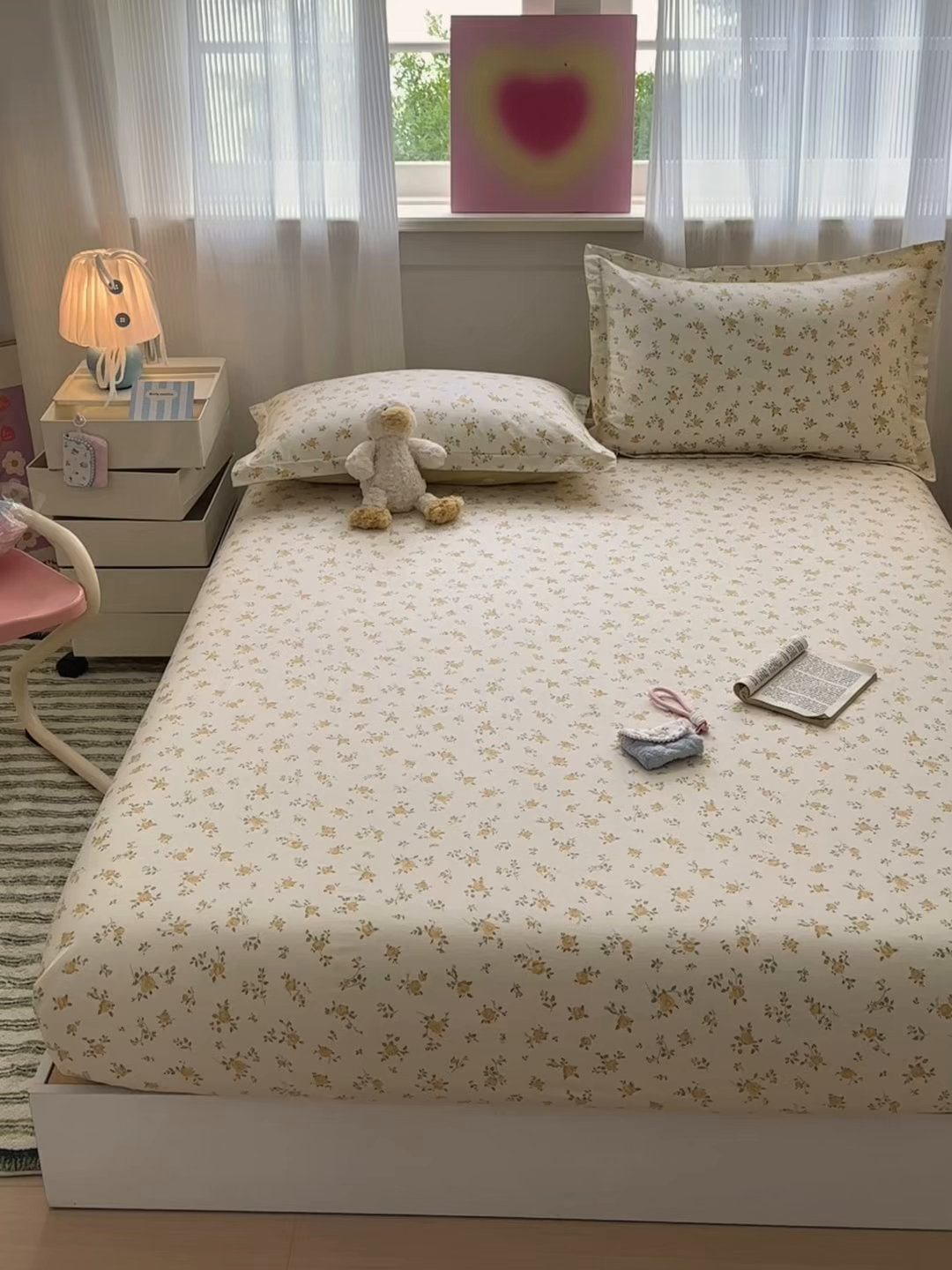 91家纺网 家纺一手货源 找家纺 拾物记 2025新款A类12868全棉纯棉单床笠床笠单件-提供买家秀和质检报告 故事小黄花