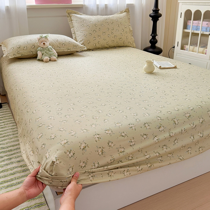 91家纺网 家纺一手货源 找家纺 拾物记 2025新款A类12868全棉纯棉单床笠床笠单件-提供买家秀和质检报告 恋青柠