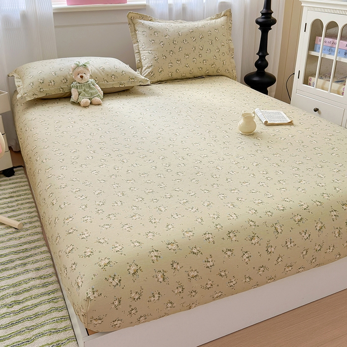 91家纺网 家纺一手货源 找家纺 拾物记 2025新款A类12868全棉纯棉单床笠床笠单件-提供买家秀和质检报告 恋青柠