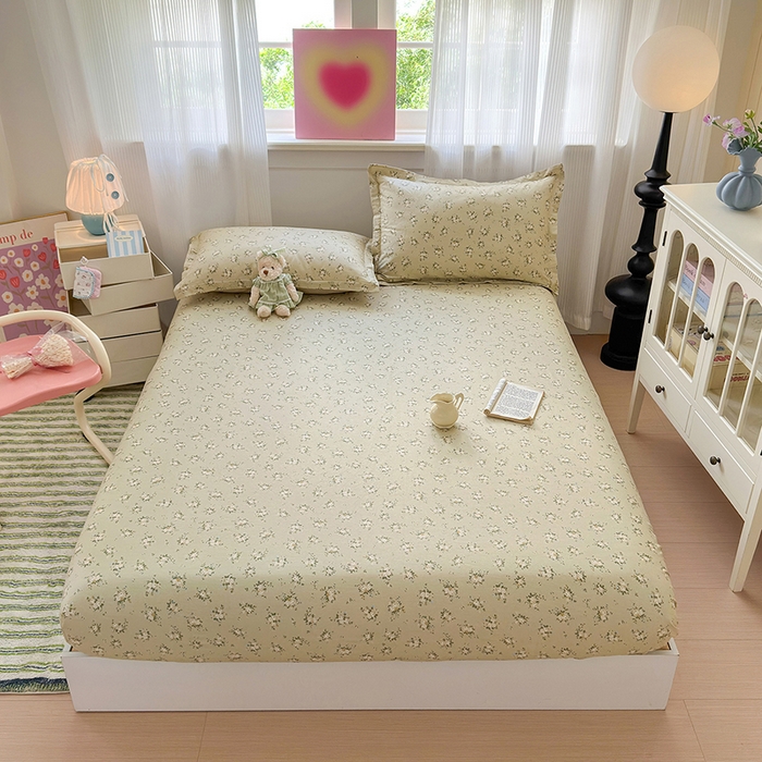 91家纺网 家纺一手货源 找家纺 拾物记 2025新款A类12868全棉纯棉单床笠床笠单件-提供买家秀和质检报告 恋青柠