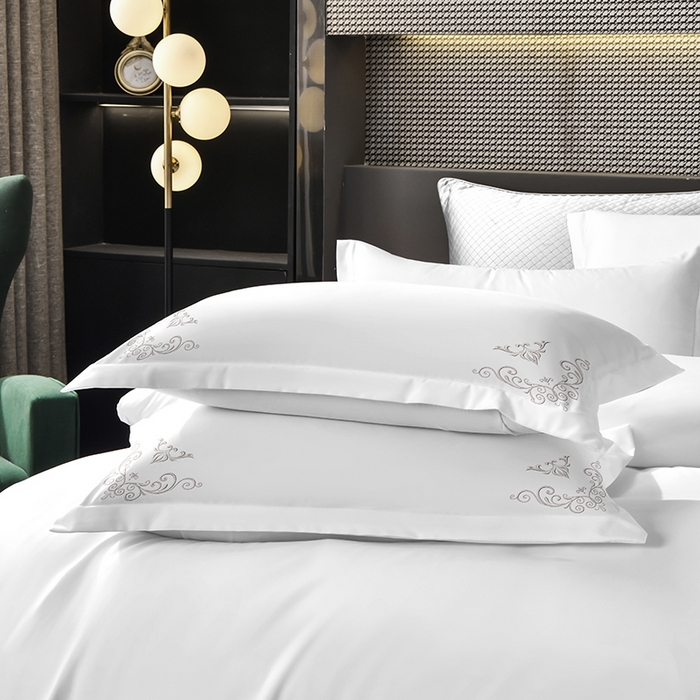 91家纺网 家纺一手货源 找家纺 啊雅家居 2025新款欧式绣花加厚酒店民宿磨毛绣花四件套 法式酒店