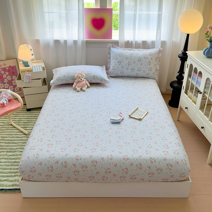 拾物记 2025新款A类12868全棉纯棉单床笠床笠单件-提供买家秀和质检报告 泠羽花园