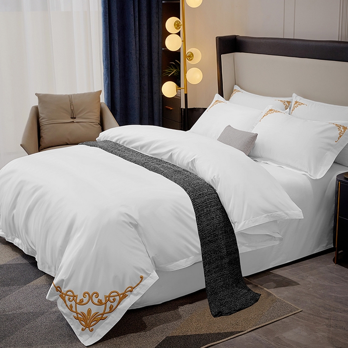 91家纺网 家纺一手货源 找家纺 啊雅家居 2025新款欧式绣花加厚酒店民宿磨毛绣花四件套 古美