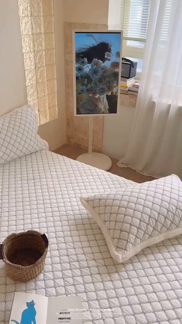 91家纺网 家纺一手货源 找家纺 （总）漫调家纺 2025新款全棉ins风蝴蝶结韩系奶油花边床盖三件套