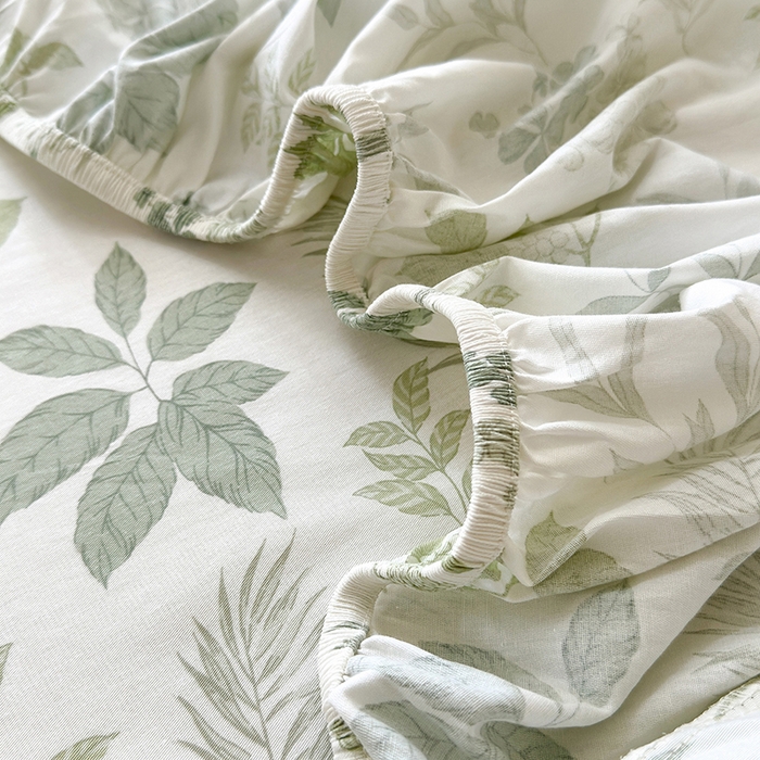 91家纺网 家纺一手货源 找家纺 拾物记 2025新款A类12868全棉纯棉单床笠床笠单件-提供买家秀和质检报告 洛克庄园-绿