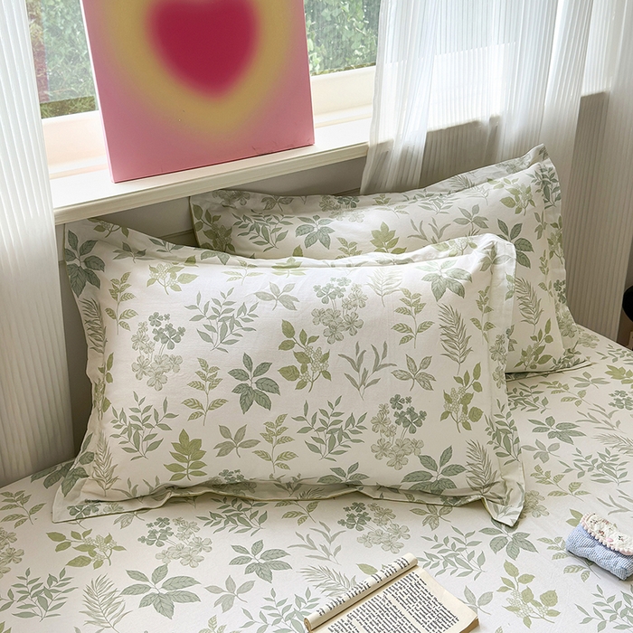 91家纺网 家纺一手货源 找家纺 拾物记 2025新款A类12868全棉纯棉单床笠床笠单件-提供买家秀和质检报告 洛克庄园-绿