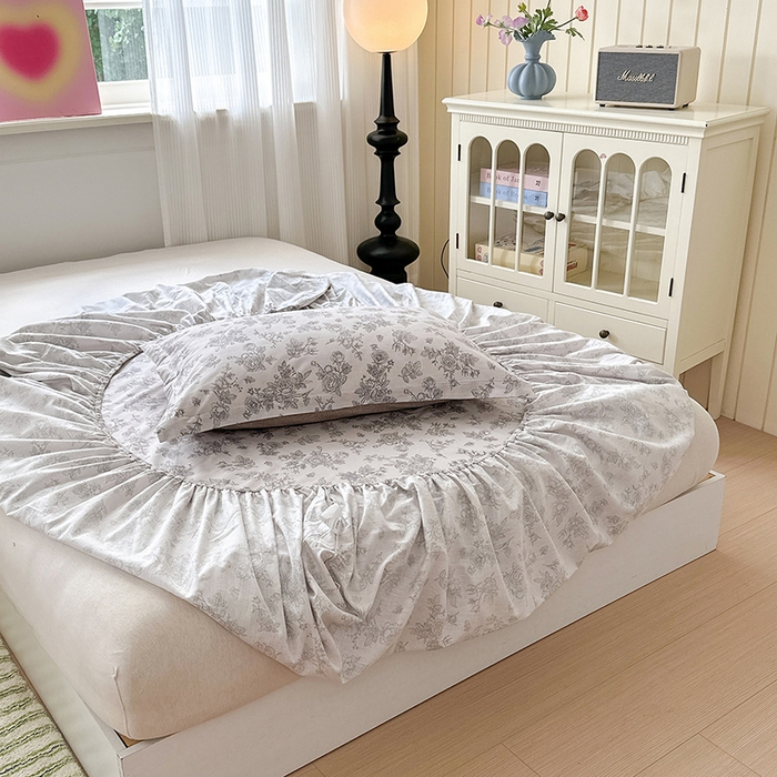 91家纺网 家纺一手货源 找家纺 拾物记 2025新款A类12868全棉纯棉单床笠床笠单件-提供买家秀和质检报告 摩菲