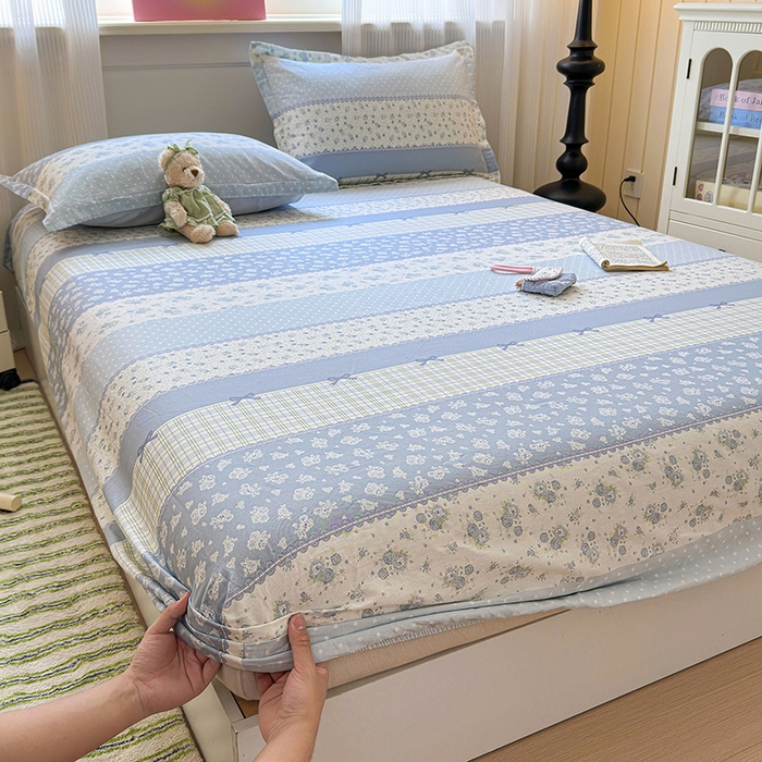 91家纺网 家纺一手货源 找家纺 拾物记 2025新款A类12868全棉纯棉单床笠床笠单件-提供买家秀和质检报告 暮风寻蝶