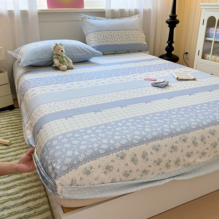 91家纺网 家纺一手货源 找家纺 拾物记 2025新款A类12868全棉纯棉单床笠床笠单件-提供买家秀和质检报告 暮风寻蝶