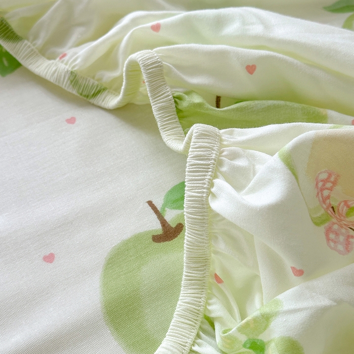 91家纺网 家纺一手货源 找家纺 拾物记 2025新款A类12868全棉纯棉单床笠床笠单件-提供买家秀和质检报告 苹果派对