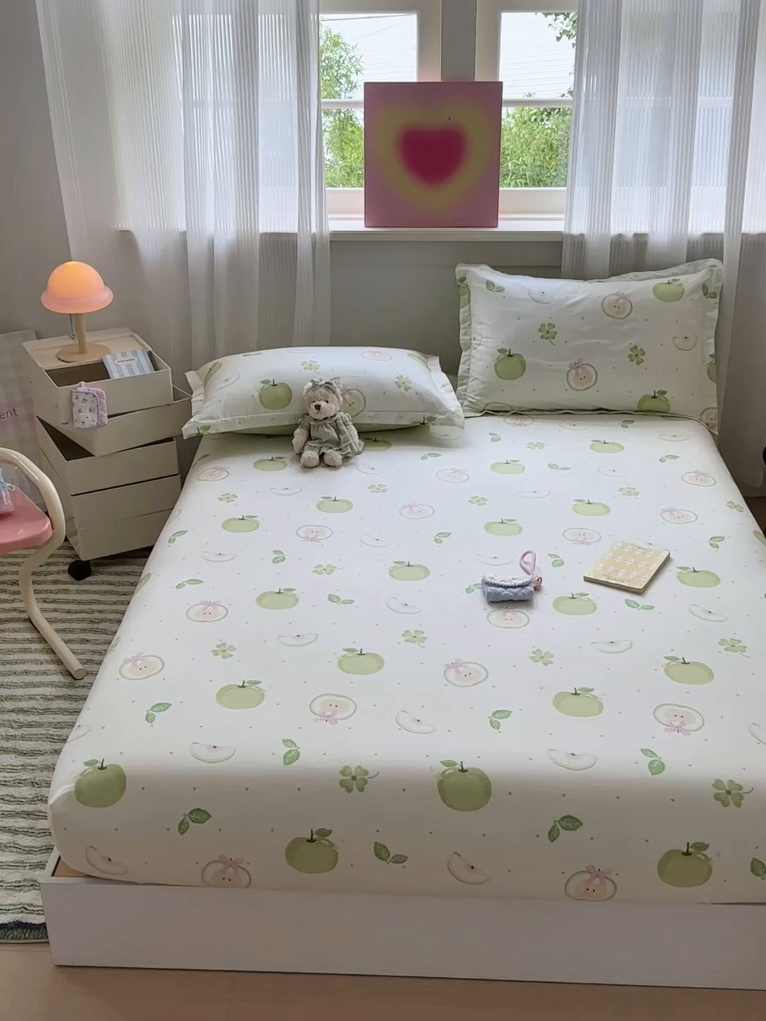91家纺网 家纺一手货源 找家纺 拾物记 2025新款A类12868全棉纯棉单床笠床笠单件-提供买家秀和质检报告 苹果派对