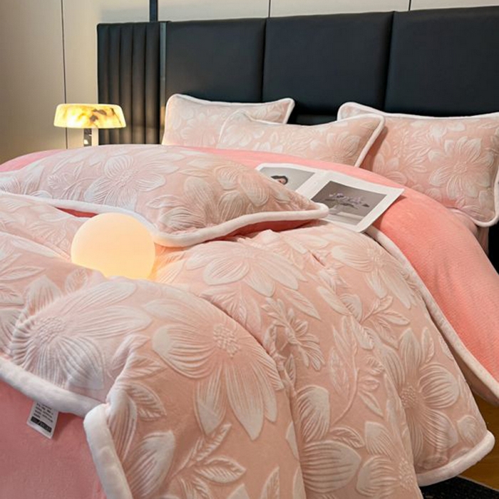 91家纺网 家纺一手货源 找家纺 （总）诺梵 2025新款8斤立体雕花牛奶绒四件套_控价标准高于139，加大高于149