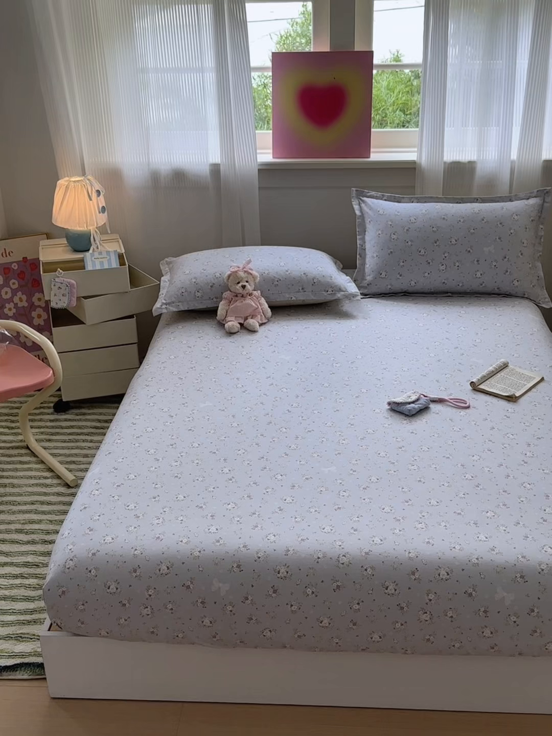 91家纺网 家纺一手货源 找家纺 拾物记 2025新款A类12868全棉纯棉单床笠床笠单件-提供买家秀和质检报告 浅夏雏菊-灰
