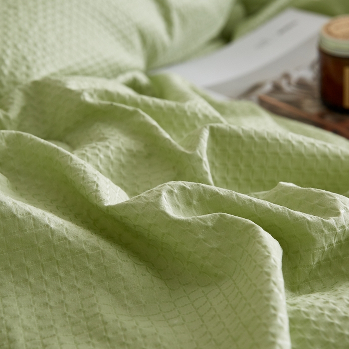 91家纺网 家纺一手货源 找家纺 帕芬鸟家纺 2025新款无染柔软大豆纤维被子被芯 无染水绿色