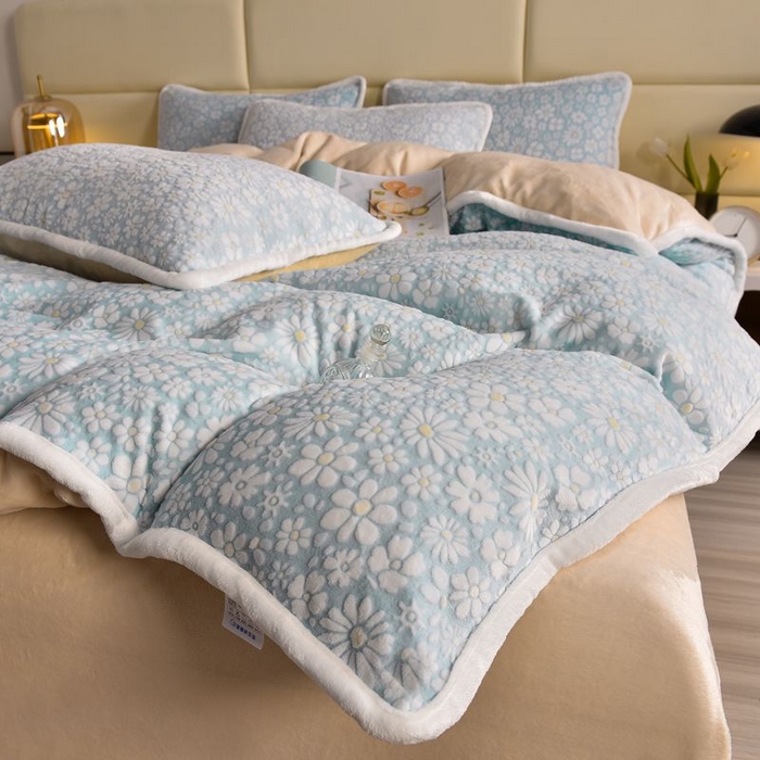 91家纺网 家纺一手货源 找家纺 （总）诺梵 2025新款8斤立体雕花牛奶绒四件套_控价标准高于139，加大高于149