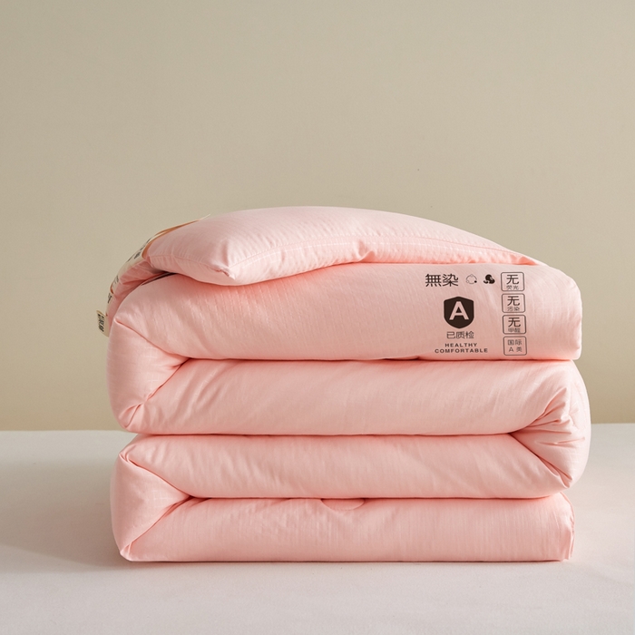 91家纺网 家纺一手货源 找家纺 帕芬鸟家纺 2025新款无染柔软大豆纤维被子被芯 无染玉色