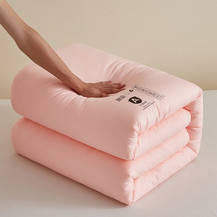 91家纺网 家纺一手货源 找家纺 帕芬鸟家纺 2025新款无染柔软大豆纤维被子被芯 无染玉色