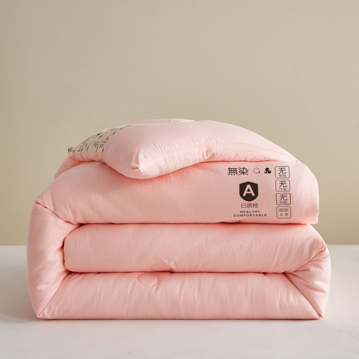 91家纺网 家纺一手货源 找家纺 帕芬鸟家纺 2025新款无染柔软大豆纤维被子被芯 无染玉色