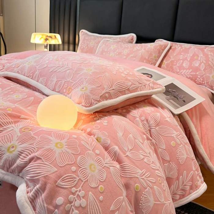 91家纺网 家纺一手货源 找家纺 （总）诺梵 2025新款8斤立体雕花牛奶绒四件套_控价标准高于139，加大高于149