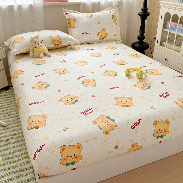 91家纺网 家纺一手货源 找家纺 拾物记 2025新款A类12868全棉纯棉单床笠床笠单件-提供买家秀和质检报告 瑞迪熊