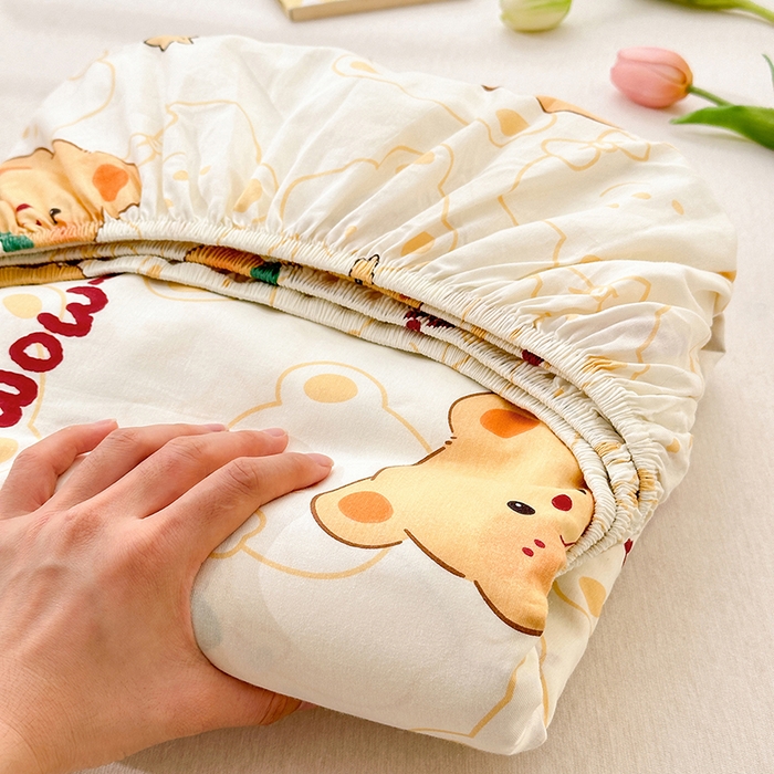 91家纺网 家纺一手货源 找家纺 拾物记 2025新款A类12868全棉纯棉单床笠床笠单件-提供买家秀和质检报告 瑞迪熊