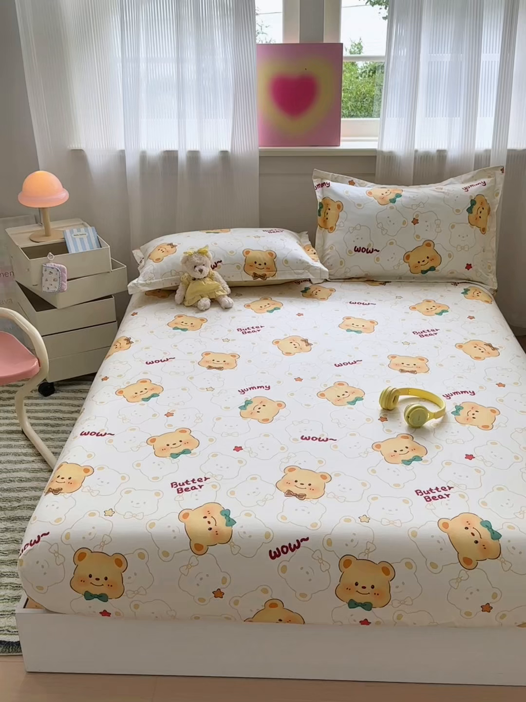 91家纺网 家纺一手货源 找家纺 拾物记 2025新款A类12868全棉纯棉单床笠床笠单件-提供买家秀和质检报告 瑞迪熊