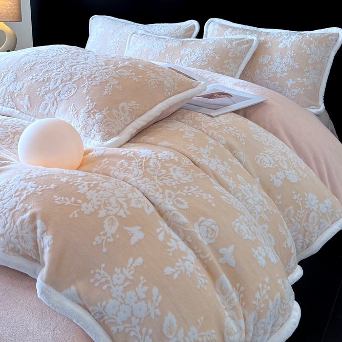 91家纺网 家纺一手货源 找家纺 （总）诺梵 2025新款8斤立体雕花牛奶绒四件套_控价标准高于139，加大高于149