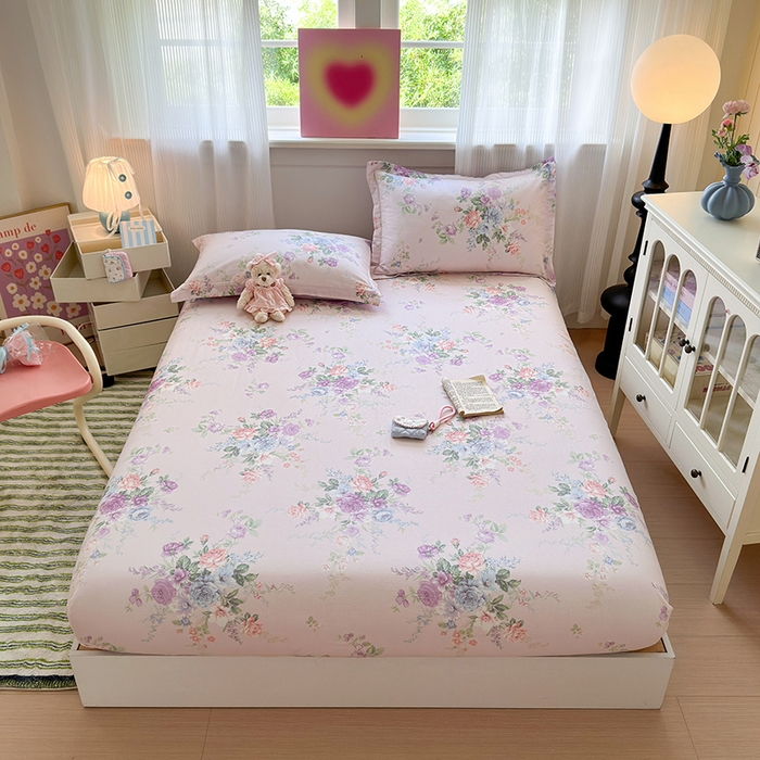 拾物记 2025新款A类12868全棉纯棉单床笠床笠单件-提供买家秀和质检报告 苏拉花海