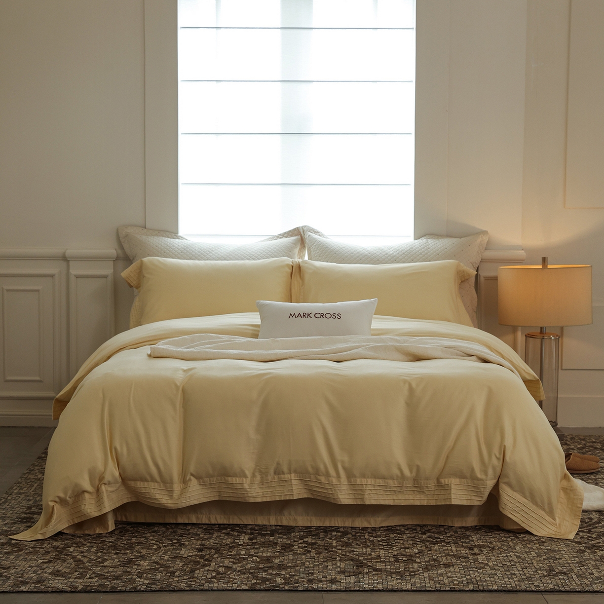 91家纺网 家纺一手货源 找家纺 （总）佳汐蓝家纺 2025新款静奢简约高级质感超细旦天丝棉磨毛系列四件套-热可可