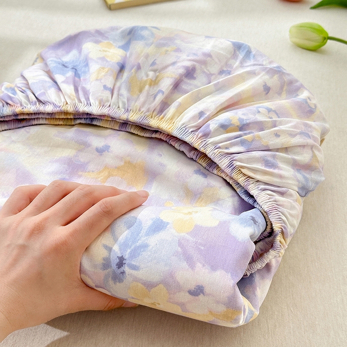 91家纺网 家纺一手货源 找家纺 拾物记 2025新款A类12868全棉纯棉单床笠床笠单件-提供买家秀和质检报告 香颂蝶舞