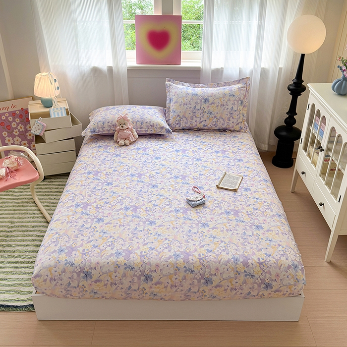 91家纺网 家纺一手货源 找家纺 拾物记 2025新款A类12868全棉纯棉单床笠床笠单件-提供买家秀和质检报告 香颂蝶舞