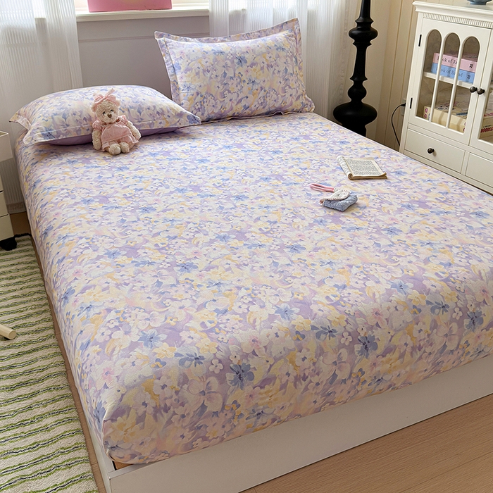 91家纺网 家纺一手货源 找家纺 拾物记 2025新款A类12868全棉纯棉单床笠床笠单件-提供买家秀和质检报告 香颂蝶舞