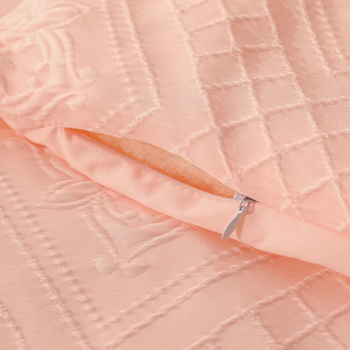 91家纺网 家纺一手货源 找家纺 首爱家纺 2025新款A类针织提花进口羊毛子母被被子被芯 针织提花-粉色