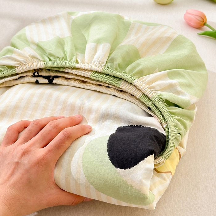 91家纺网 家纺一手货源 找家纺 拾物记 2025新款A类12868全棉纯棉单床笠床笠单件-提供买家秀和质检报告 小熊猫