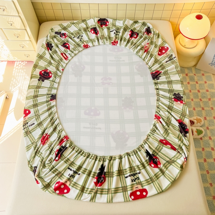 91家纺网 家纺一手货源 找家纺 （总）爱彼家纺 2025新款高克重牛奶绒卡通床笠单床笠单件