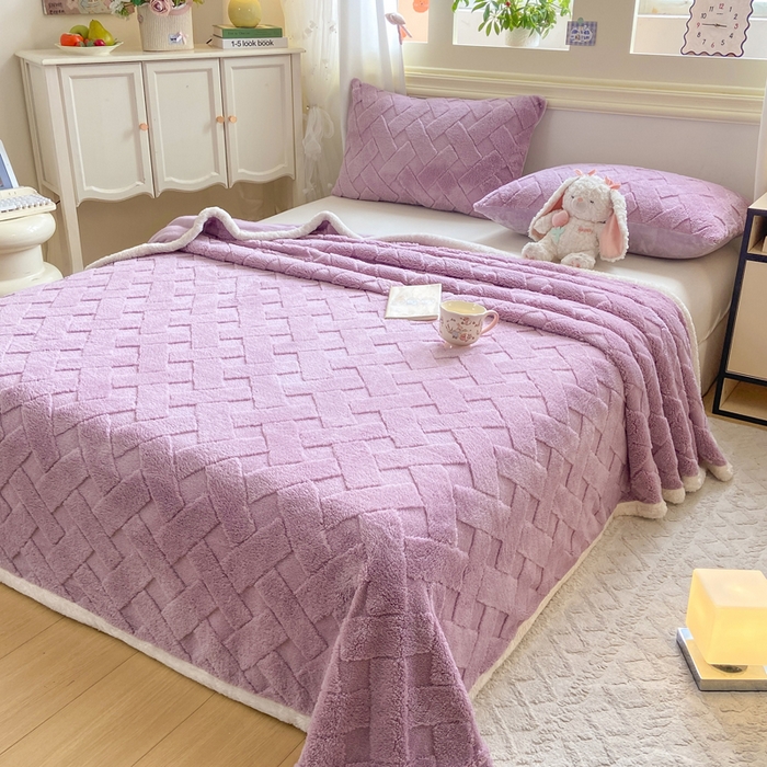 91家纺网 家纺一手货源 找家纺 （总）耐思家纺 2025新款加厚提花兔绒塔芙绒单品床单系列