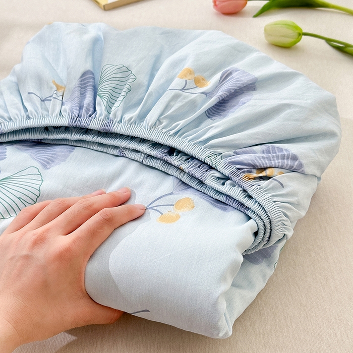 91家纺网 家纺一手货源 找家纺 拾物记 2025新款A类12868全棉纯棉单床笠床笠单件-提供买家秀和质检报告 银杏叶