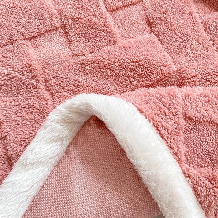 91家纺网 家纺一手货源 找家纺 耐思家纺 2025新款加厚提花兔绒塔芙绒单品床单系列 豆沙粉