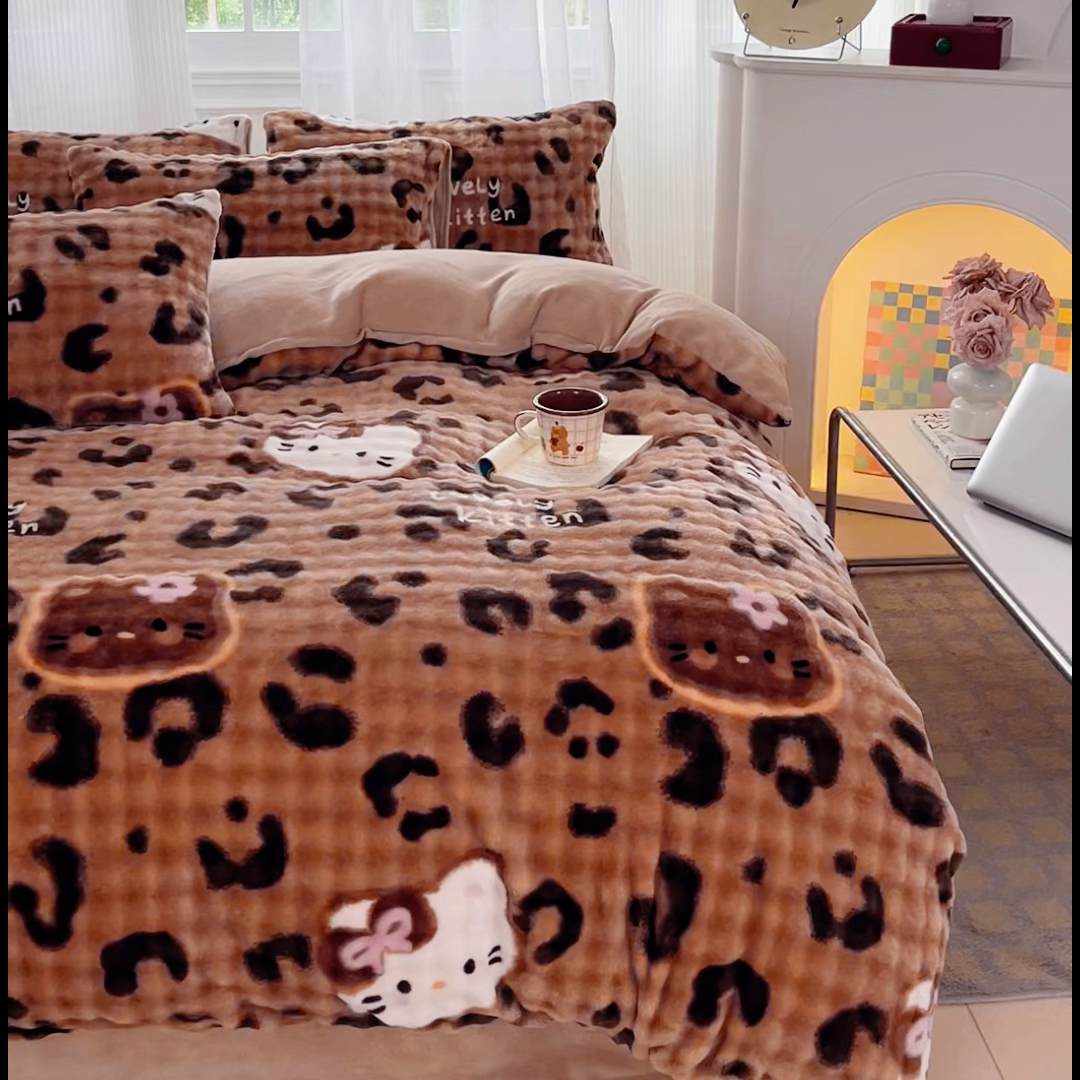 91家纺网 家纺一手货源 找家纺 （总）梦纤绒 2025新款保暖舒适亲肤泡泡绒四件套