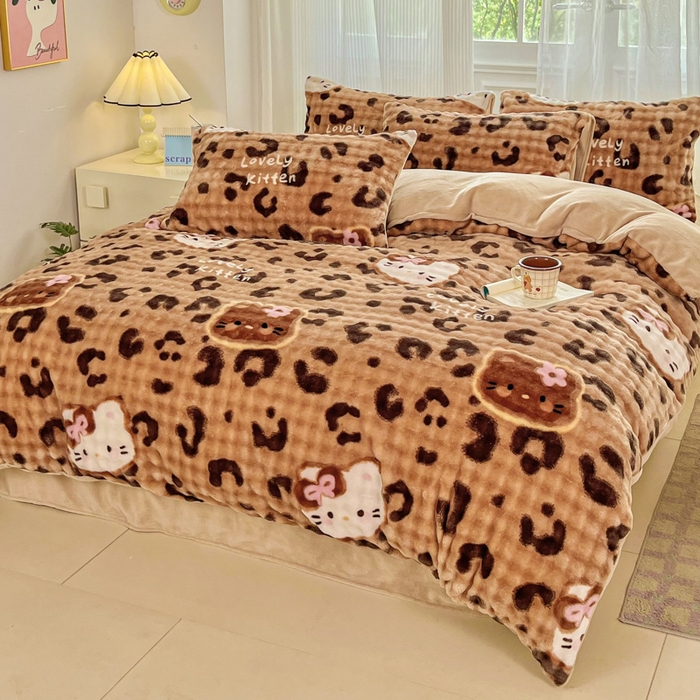 91家纺网 家纺一手货源 找家纺 （总）梦纤绒 2025新款保暖舒适亲肤泡泡绒四件套