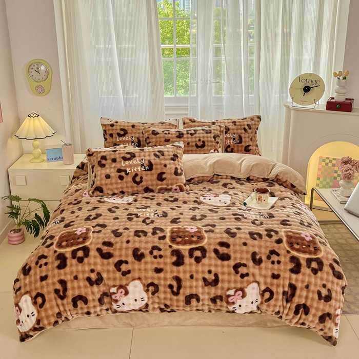 91家纺网 家纺一手货源 找家纺 （总）梦纤绒 2025新款保暖舒适亲肤泡泡绒四件套