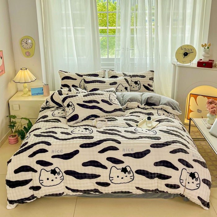 91家纺网 家纺一手货源 找家纺 （总）梦纤绒 2025新款保暖舒适亲肤泡泡绒四件套